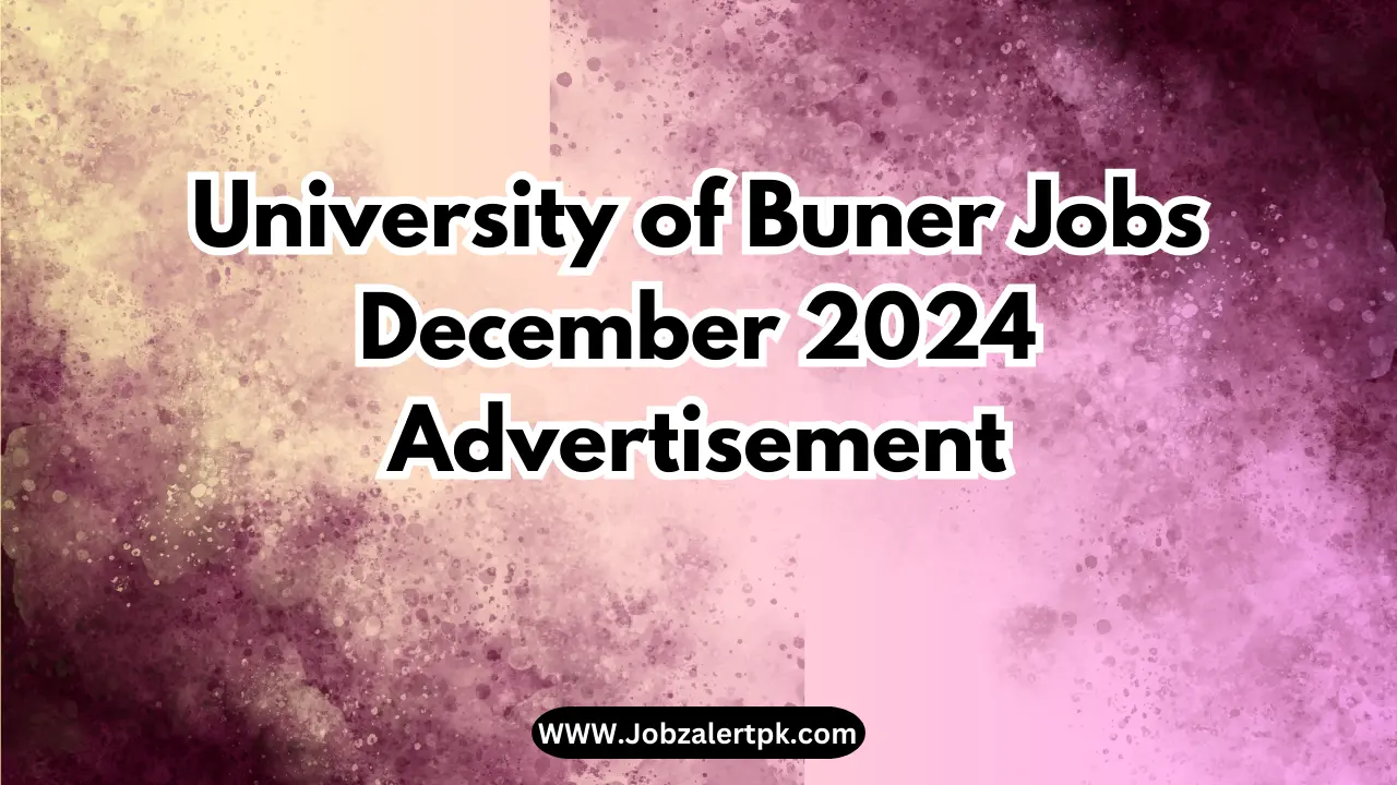 University of Buner Jobs December 2024 Advertisement