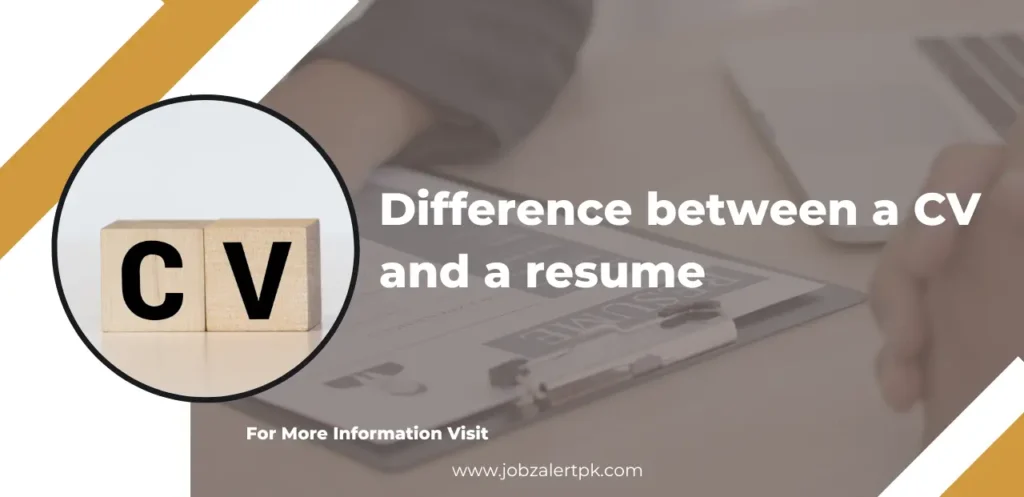 Difference between a CV and a resume