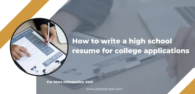 How to write a high school resume for college applications